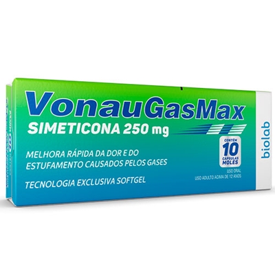 VonauGasMax 250mg  10 Cápsulas Moles Geolab