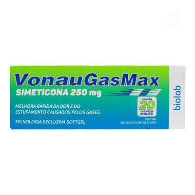 VonauGasMax 250mg  20 Cápsulas Moles  Geolab