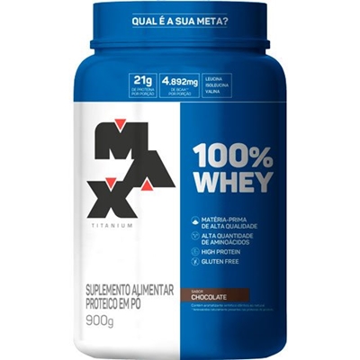 100% Whey Max Titanium Chocolate 900g