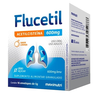 Flucetil 600mg 16 Envelopes Adulto Maxinutri