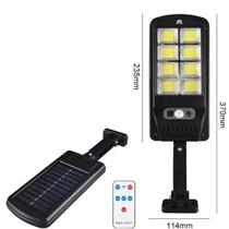 Luminária Solar Ecosolis 20W Sensor Com Placa Poste Soip 8 Bf Mini 12LED