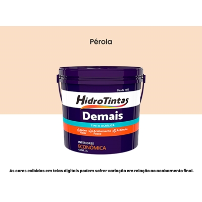 Tinta Acrílica Hidrotintas Econômica Fosca 3L Demais Pérola (MP)