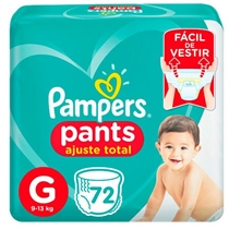 Fralda Pampers Pants Ajuste Total Bag Tamanho G 72 Unidades