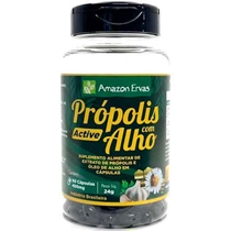 Propolis Com Alho 400mg  60 Cápsulas Amazon Ervas