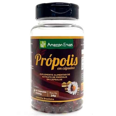 Propolis 400mg 60 Cápsulas Amazon Ervas