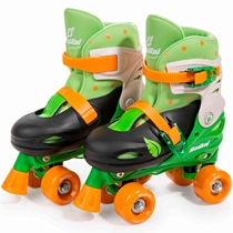 Patins Fenix Radkal Roller Skate 4 Rodas 30-33 Verde E Laranja PK-04 VD