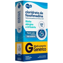 Cloridrato De Fexofenadina 120mg  10 Comprimidos Revestidos Ems