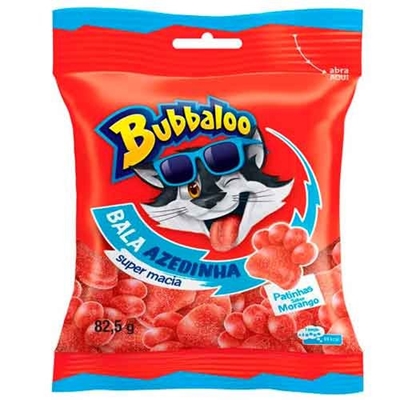 Bala Bubbaloo Morango Azedinha 82,5g