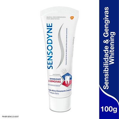 Creme Dental Sensodyne Sensibilidade & Gengivas Whitening 100g