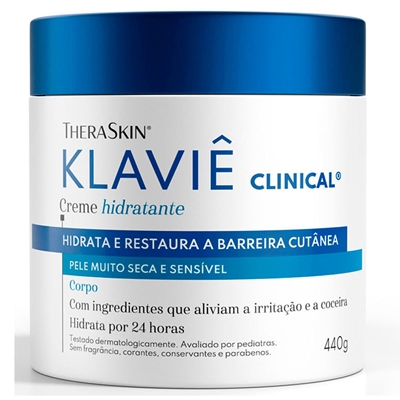 Creme Hidratante TheraSkin Klaviê Clinical Para Pele Muito Seca E Sensível 440g