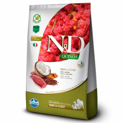 Ração N&D Quinoa Cães Adultos Pele Sensível Pato 800g (MP)