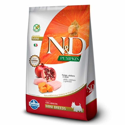 Ração N&D Pumpkin Cães Adultos Raça Mini Frango 2,5kg (MP)