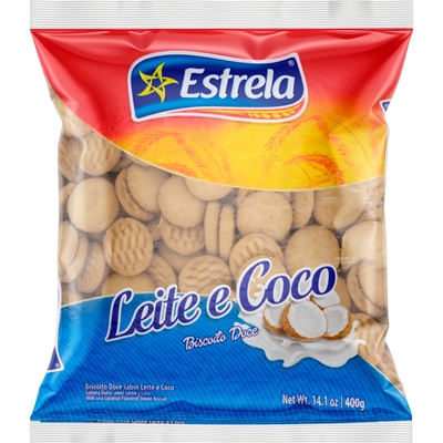 Biscoito Estrela Leite e Coco 400g