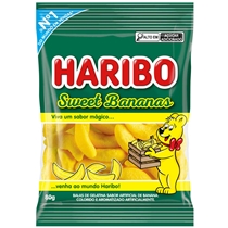 Bala Gelatina Haribo Sweet Banana 80g