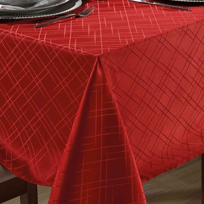 Toalha De Mesa Dohler Jacquard Requinte Quadrado Vermelho 140X140