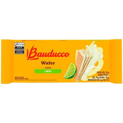 Biscoito Wafer Bauducco Limão 70g