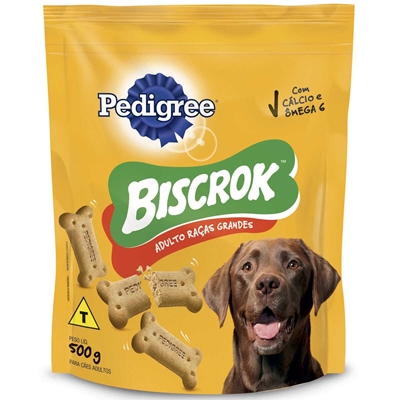 Biscoito Pedigree Cães Adulto Biscrock Raças Maxi 500g (MP)