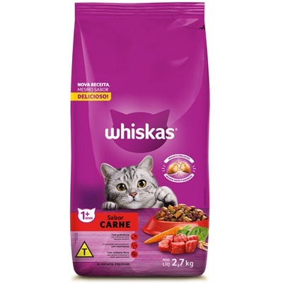 Ração Whiskas Gato Adulto Carne 2,7kg (MP)