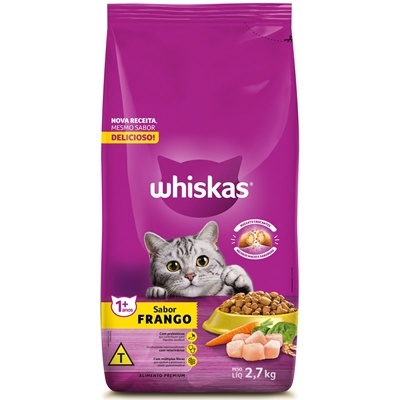 Ração Whiskas Gato Adulto Frango 2,7kg (MP)