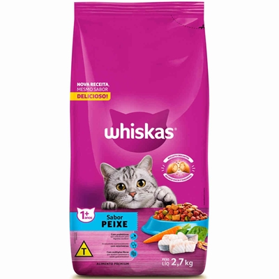 Ração Whiskas Gatos Adulto Peixe 2,7kg (MP)