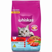 Ração Whiskas Gatos Castrados Carne 500g (MP)