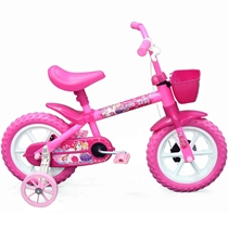 Bicicleta Track Arco-Íris Infantil Aro 12 Rosa