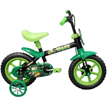 Bicicleta Track Arco-Íris Infantil Aro 12 Preto E Verde