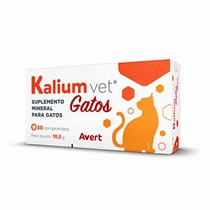 Suplemento Mineral Kalium Vet Avert Para Gatos 30 Comprimidos (MP)