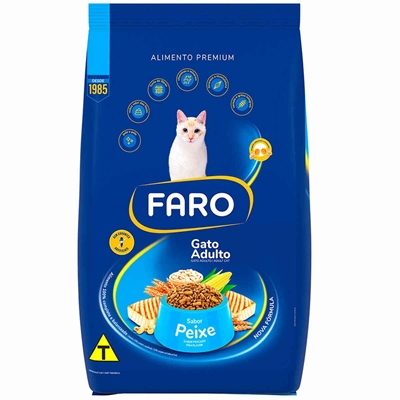 Ração Faro Premium Gato Adulto Peixe 10,1KG (MP)