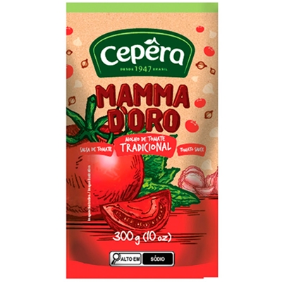 Molho De Tomate Cepêra Mamma Doro Tradicional Sachê 300g