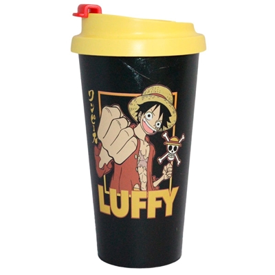 Copo Clube Comix Star Luffy com Tampa 500ml (MP)