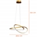 Pendente Led Bronzearte Space Saturno Bivolt 3000K 50W Gold (MP)