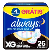 Absorvente Always Noites Tranquilas XG 26 Unidades