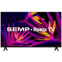 Smart TV 43" SEMP LED FHD ROKU Goolge Assistente Wi fi Dual Band 3 HDMI Preto 43R6610