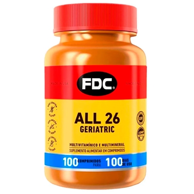 All 26 Geriatric 100 Comprimidos Multivitamínicos e Multiminerais FDC