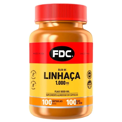 Óleo De Linhaça 1.000mg 100 Cápsulas Suplemento Alimentar  Fdc