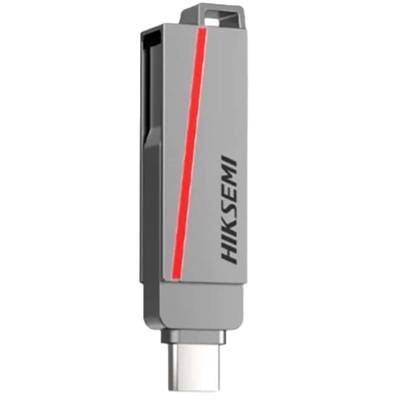 Pen Drive Hiksemi 256GB Dual Slim USB 3.0 Prata (MP)