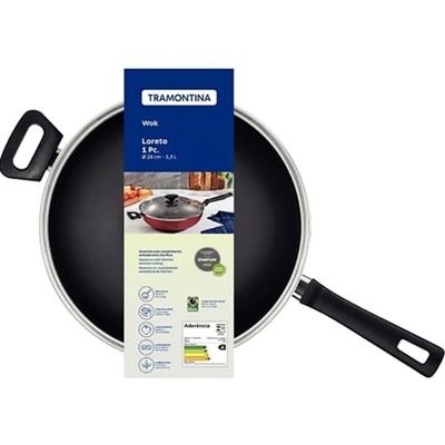 Frigideira Tramontina Wok Loreto Grafite 28CM 20394028