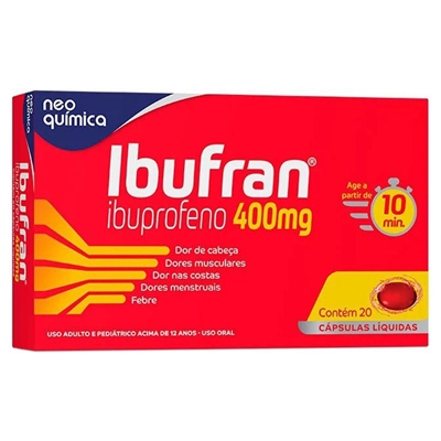 Ibufran 400mg 20 Cápsulas Neo Quimica