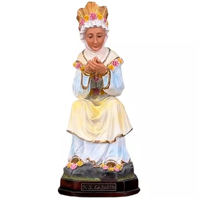 Imagem Nossa Senhora de La Salette Comercial Carvalho 22cm (MP)