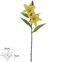 Lírio Artificial Florarte 78cm Amarelo (MP)