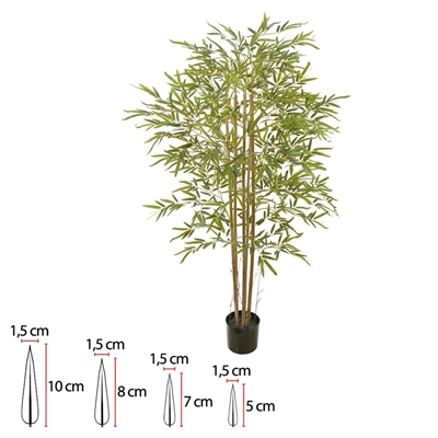 Bamboo Artificial Florarte Com Pote 1,5m Verde 3001 (MP)