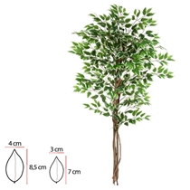 Planta Artifical Ficus Florarte 1,5m Verde Creme (MP)