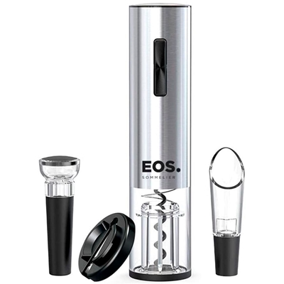 Kit Abridor de Vinho Elétrico EOS USB Bateria (MP)