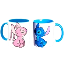 Kit Zonacriativa 2 Caneca Stitch Minha Metade 350ml (MP)