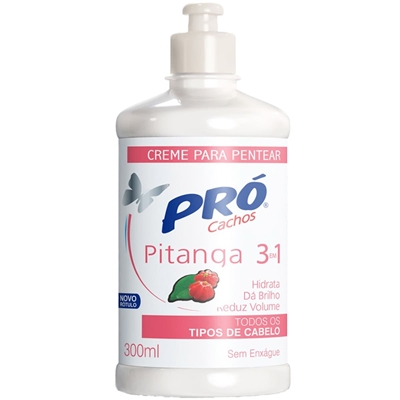 Creme De Pentear Pró Cachos Pitanga 3 Em 1 300ml (MP)