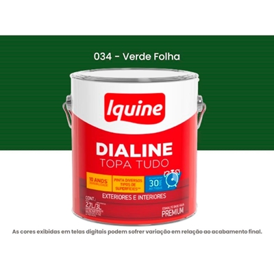 Tinta Esmalte Iquine À Base D'Água Premium Alto Brilho 3L Dialine Topa Tudo Verde Folha (MP)