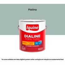 Tinta Esmalte Iquine À Base D'Água Premium Alto Brilho 3L Dialine Topa Tudo Platina (MP)