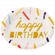 Prato De Papel Silver Festas Happy Birthday Confetes 10 Unidades (MP)