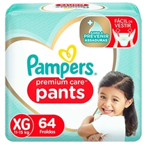 Fralda Pampers Premium Care Pants XG 64 Unidades